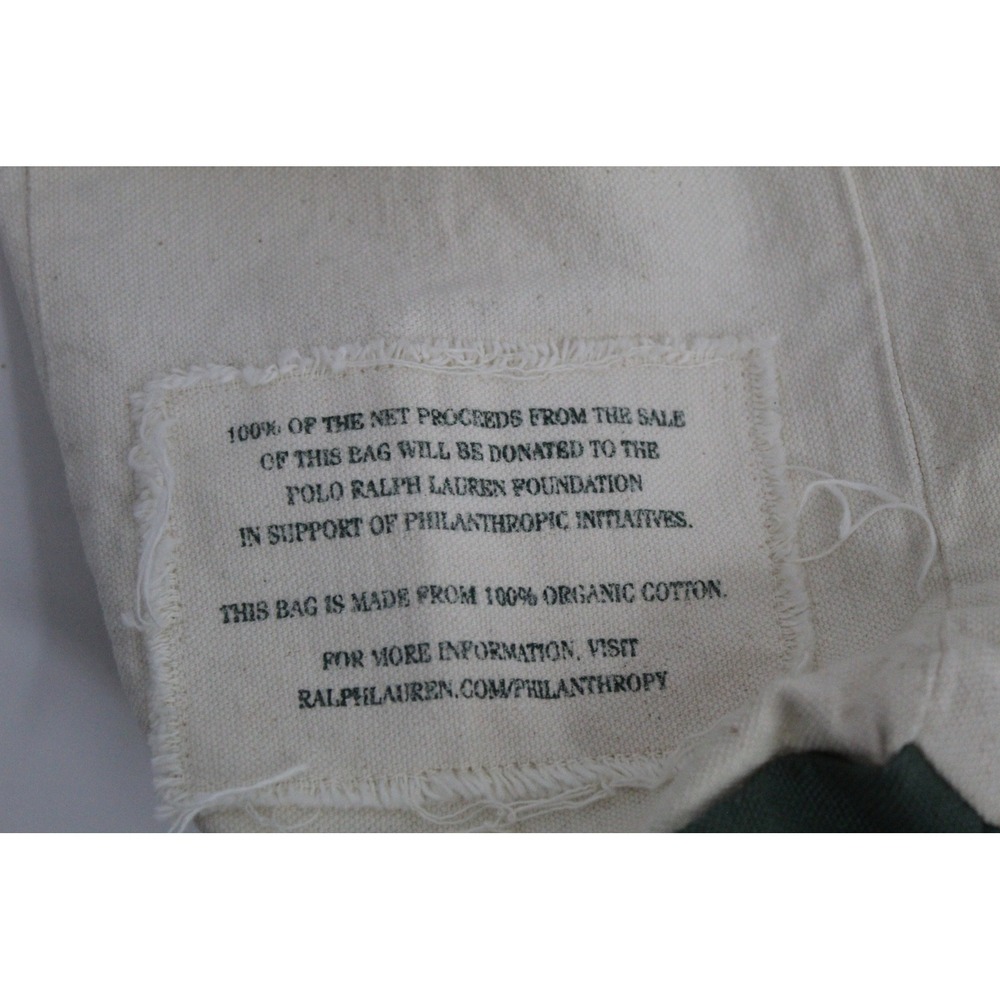Polo Ralph Lauren Organic Cotton Big Pony Philanthropy Tote Bag 100%cotton - Picture 4 of 8